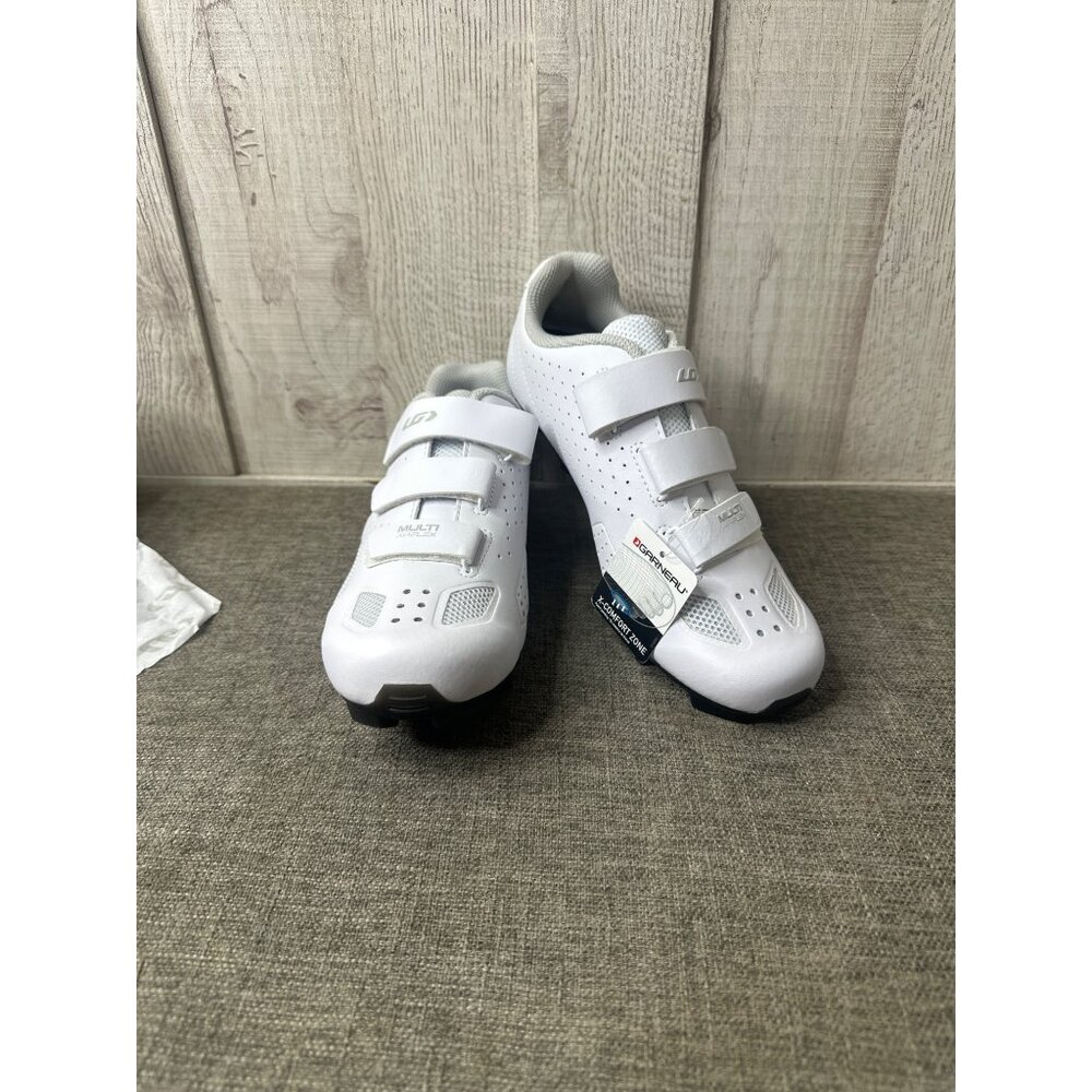 Louis Garneau Womens Size 10 X-Comfort Zone Cycling Shoes White Purple w/ Straps